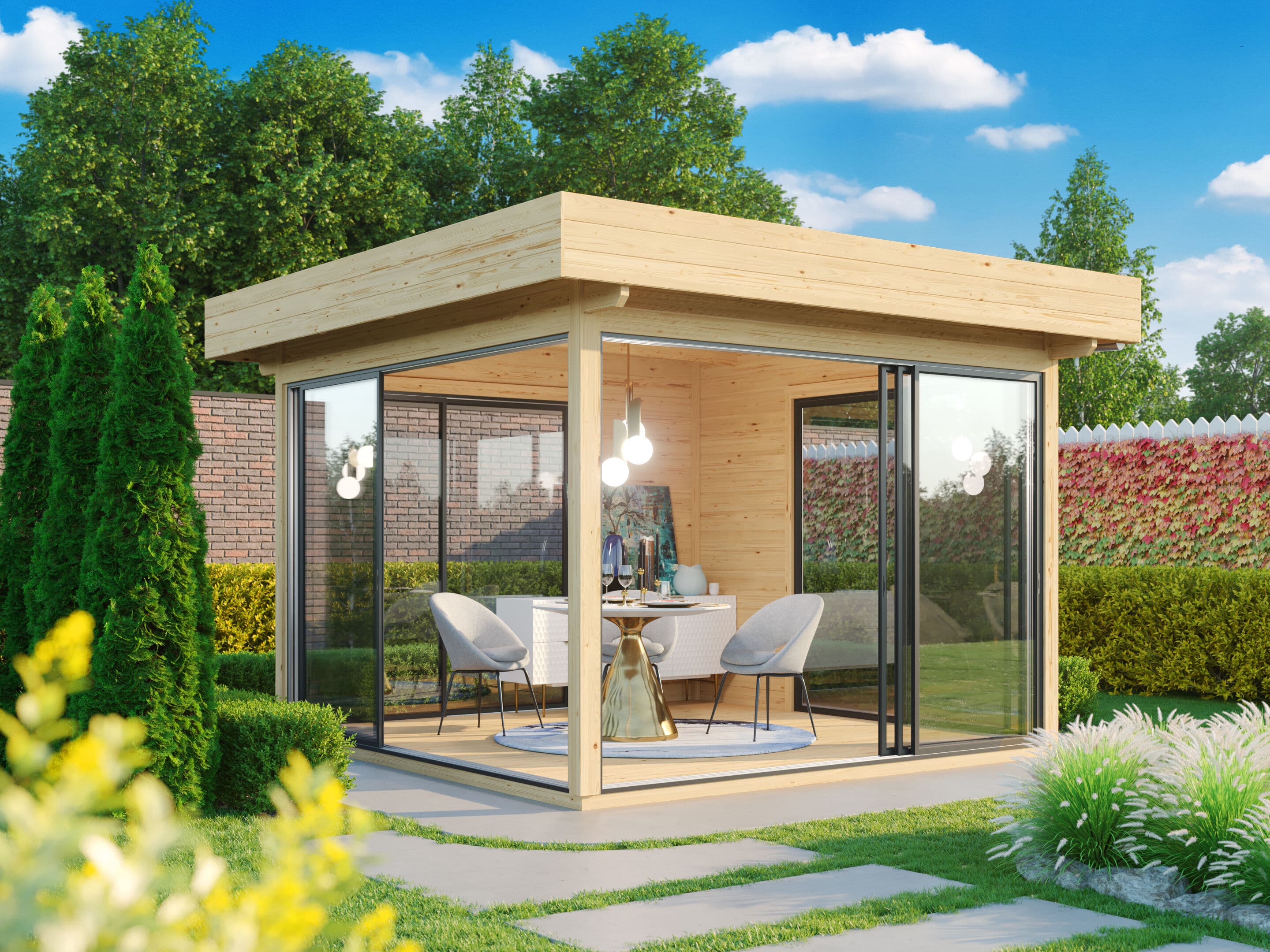 Fjordholz Glaspavillon Alu 44 B