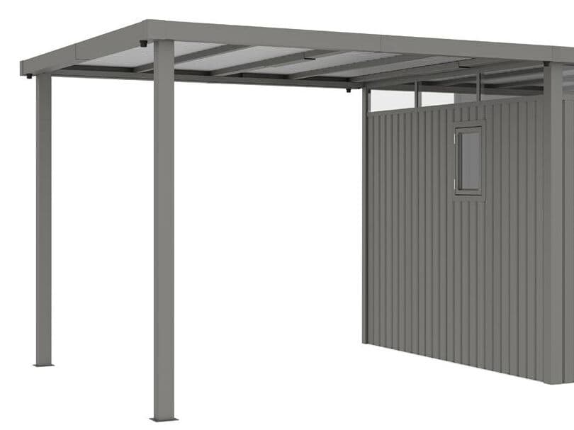 Seitendach für Gerätehaus Style 7,56 m² Alu Grau
