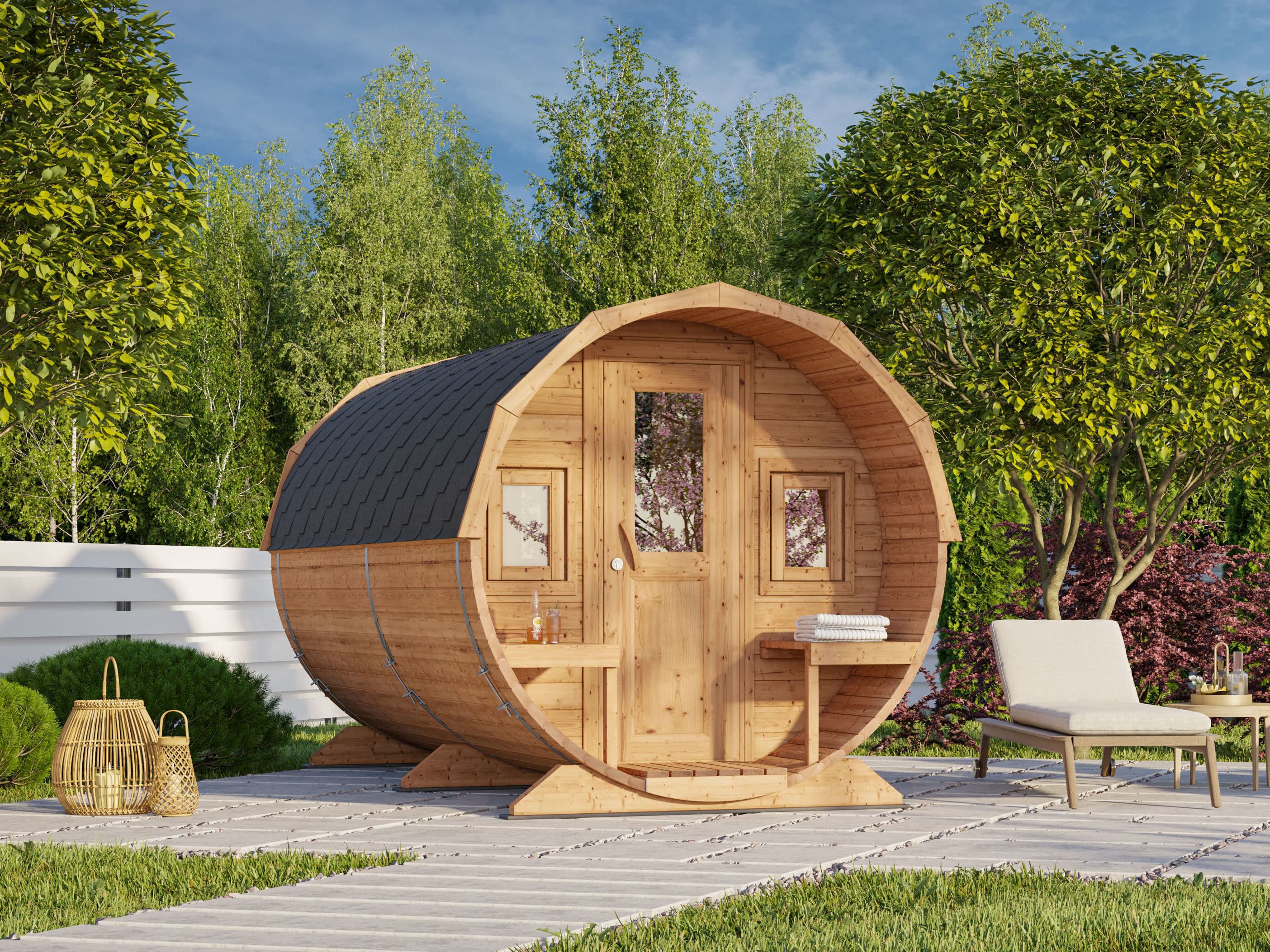 Fjordholz Fass-Sauna Modell Alvin