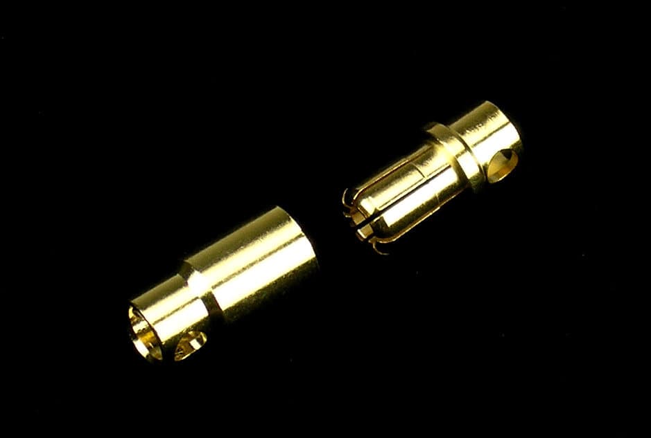 Goldkontaktsteckerpaar 5,5mm slit Typ ""K"" geschlitzt