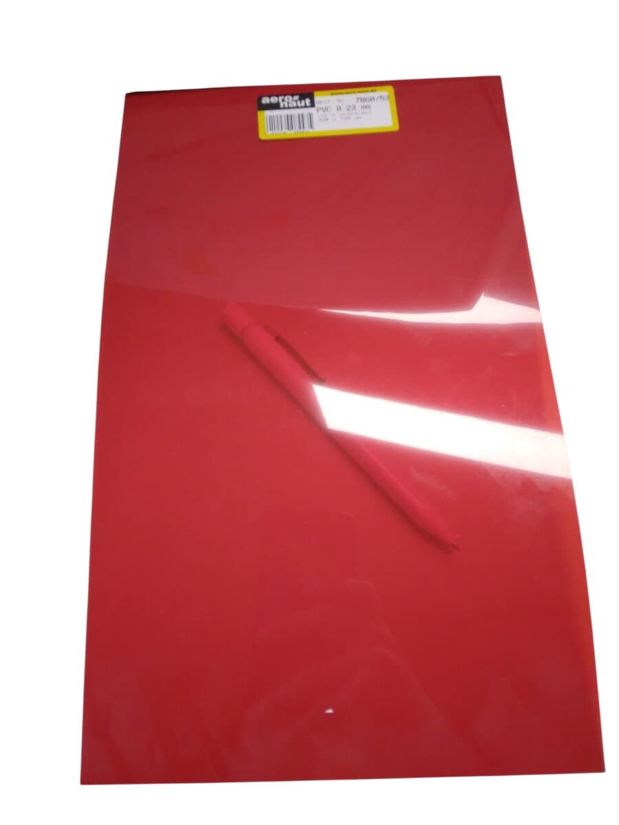 PVC rot-transparent 320x194x0,23mm
