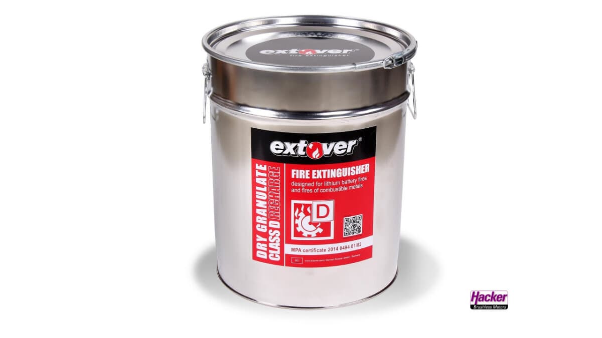 Extover - Feuerlöschgranulat - Metalleimer - 30l