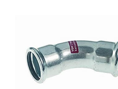 VSH Biegung 45° Muffe/Muffe 35 mm fz