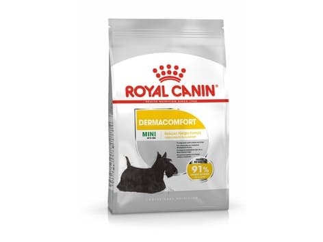 ROYAL CANIN Mini Dermacomfort - Trockenfutter für ausgewachsene kleine Hunderassen mit empfindlicher, zu Reizungen neigender Haut - 3 kg