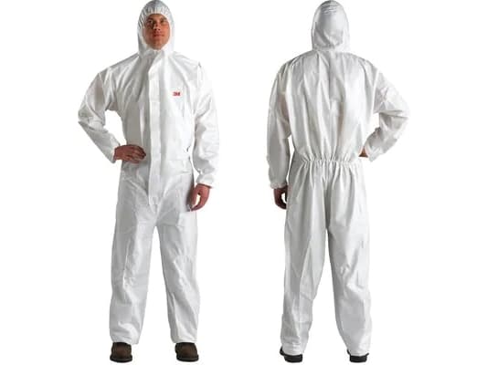 3M 4510, Weiß, L, Erwachsener, Unisex, Reißverschluss, Frontseite