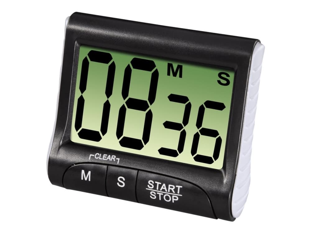 xavax Kurzzeitwecker Countdown, digital, schwarz Küchentimer aus Kunststoff, Kurzzeitmesser mit Timer- und - 1 Stück (95304)