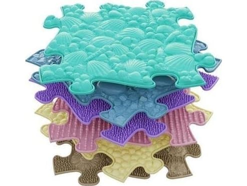 Askato PROMO orthopädische sensorische Bodenmatte 6 Elemente Baby Set SOFT B pastell MFK-023-1