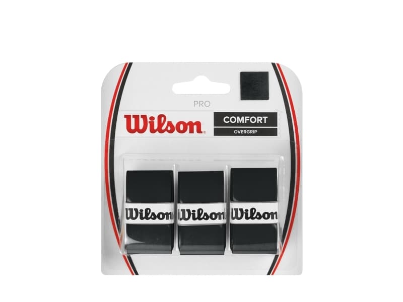 Wilson WRZ4014BK, Overgrip, Badminton, Tennis, Schwarz, Einfarbig, 0,6 mm, 3 Stück(e)