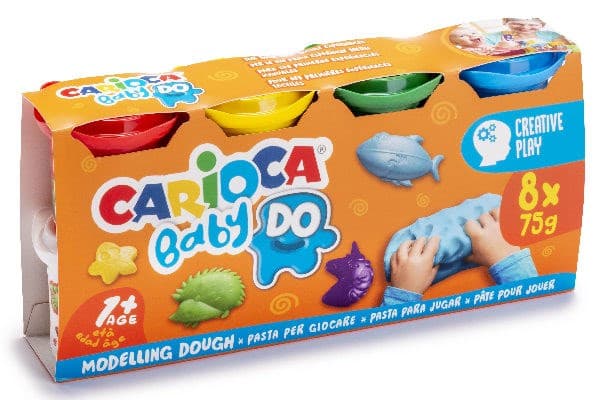 Baby-Knetwachs 8x75 g sortierte Farben