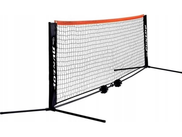 Dunlop Netz, Masche, Mini-Tennis/Badminton Netz + Pfosten-Set 3 m