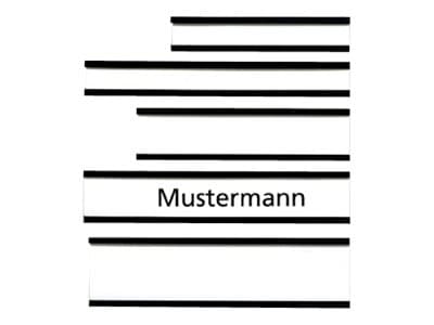 FRANKEN Magnetschild C-Profil Beschilderung, 75 x 15 mm braun, magnetisch, fertig zugeschnitten, inkl. weißem - 1 Stück (C126)