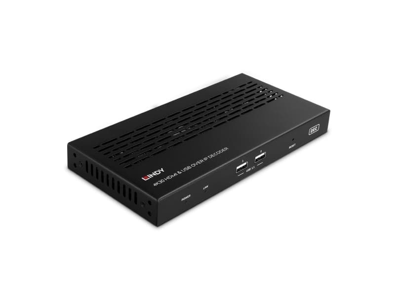 Lindy 38397, 3840 x 2160 Pixel, AV-Receiver, 100 m, verkabelt, schwarz, HDCP