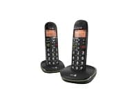 Doro PhoneEasy 100w Duo, DECT-Telefon, Freisprecheinrichtung, 20 Eintragungen, Schwarz