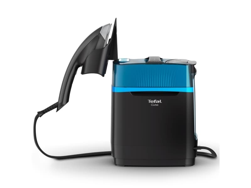 Tefal Cube UT2020, Tragbare Dampfbürste, 1,1 l, 1,17 min, Schwarz, Blau, 90 g/min, 200 g/min
