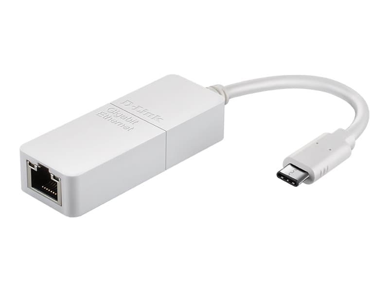 D-Link DUB-E130, Kabelgebunden, USB Typ-C, Ethernet, 1000 Mbit/s, Weiß