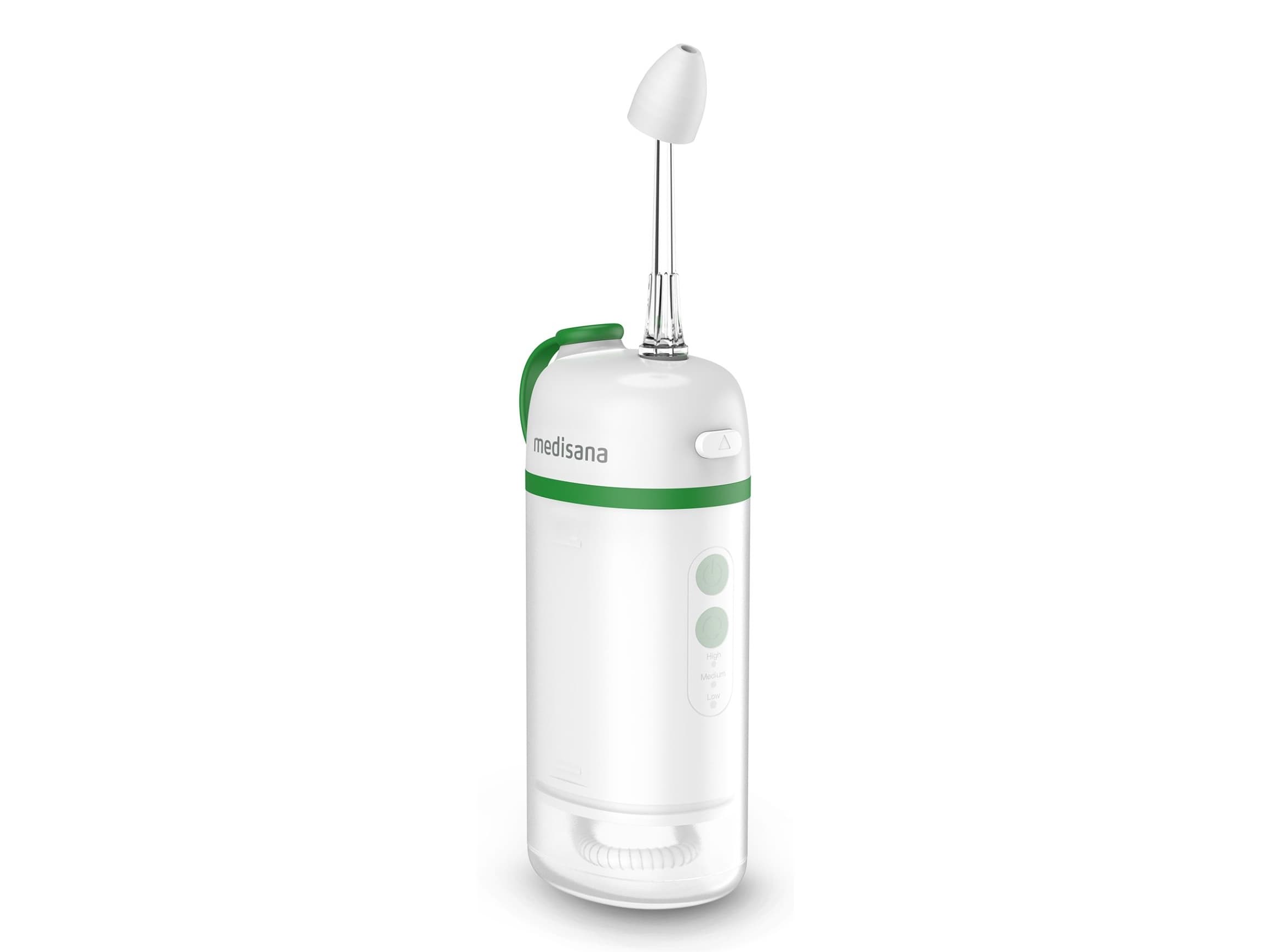 Medisana NI 200, 0,15 l, Weiß, Kabellose Munddusche, Rotierende Zahnbürste, Akku, Lithium