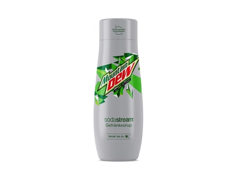 SodaStream Mountain Dew Sirup ohne Zucker, Quetschbare Flasche, CE, 1 kcal, 4 kJ, 0,01 g, 0,1 g
