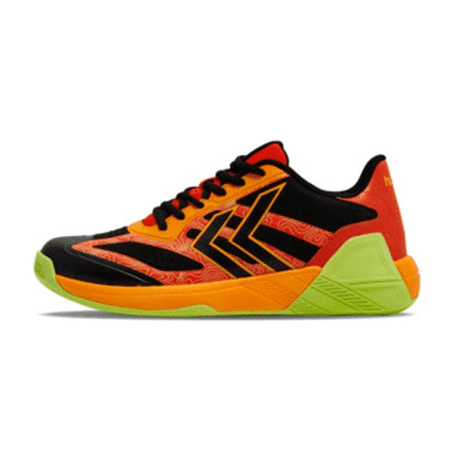Hummel Algiz VI Handballschuhe 2025 - black/red 44 für Herren, schwarz, Größe 48 ½ EU