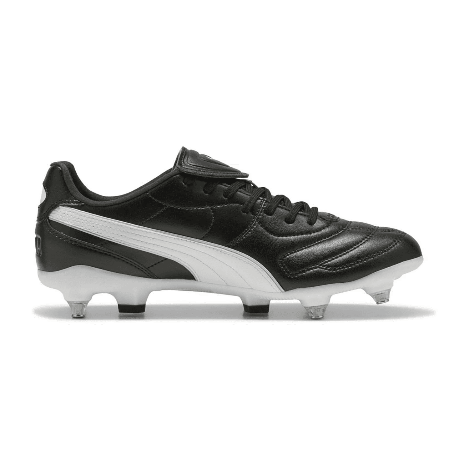 Puma King Liga MxSG Stollen-Fußballschuhe 01 - PUMA black/PUMA white/PUMA silver 45 für Herren, schwarz, Größe 48 ½ EU / 13 UK