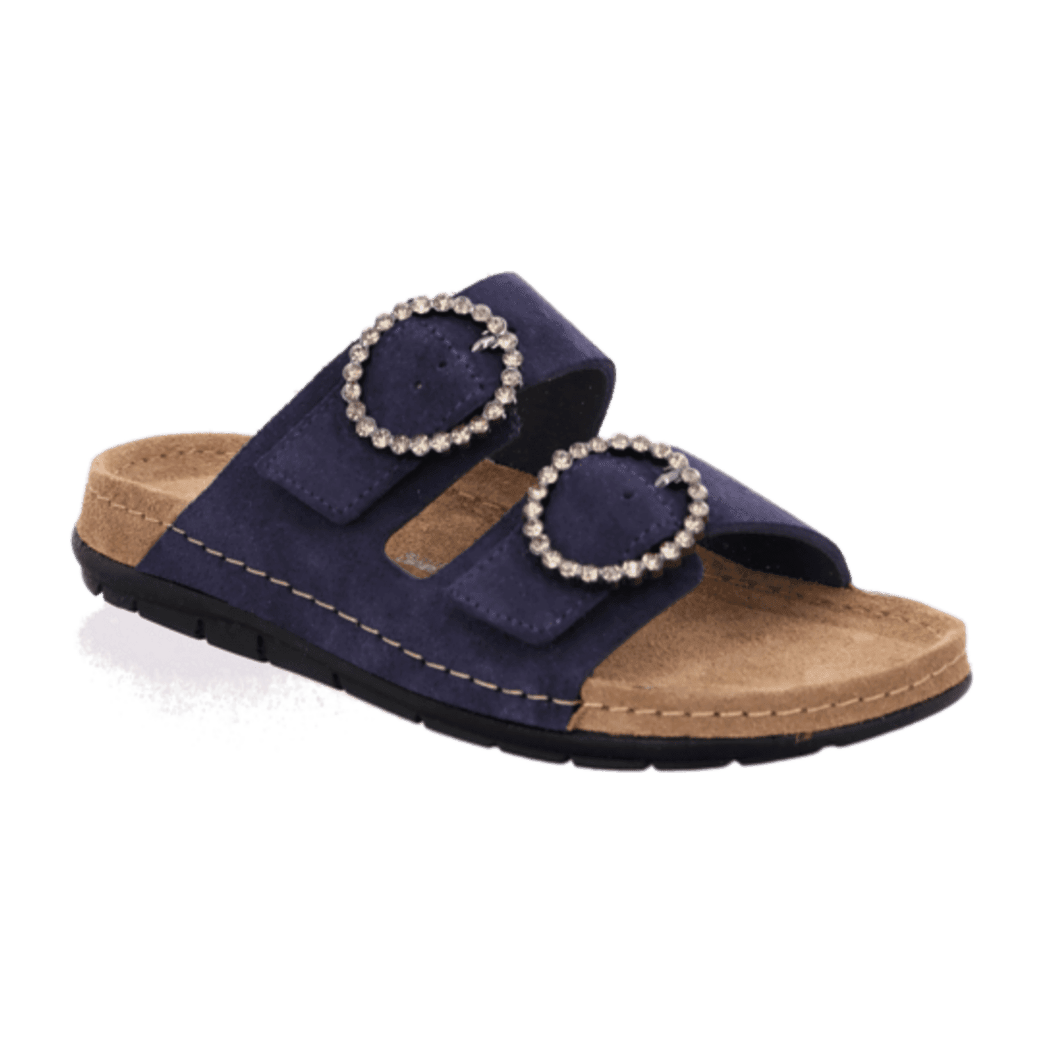 Rohde Bequeme Pantoletten für Damen, blau, Größe 42 EU
