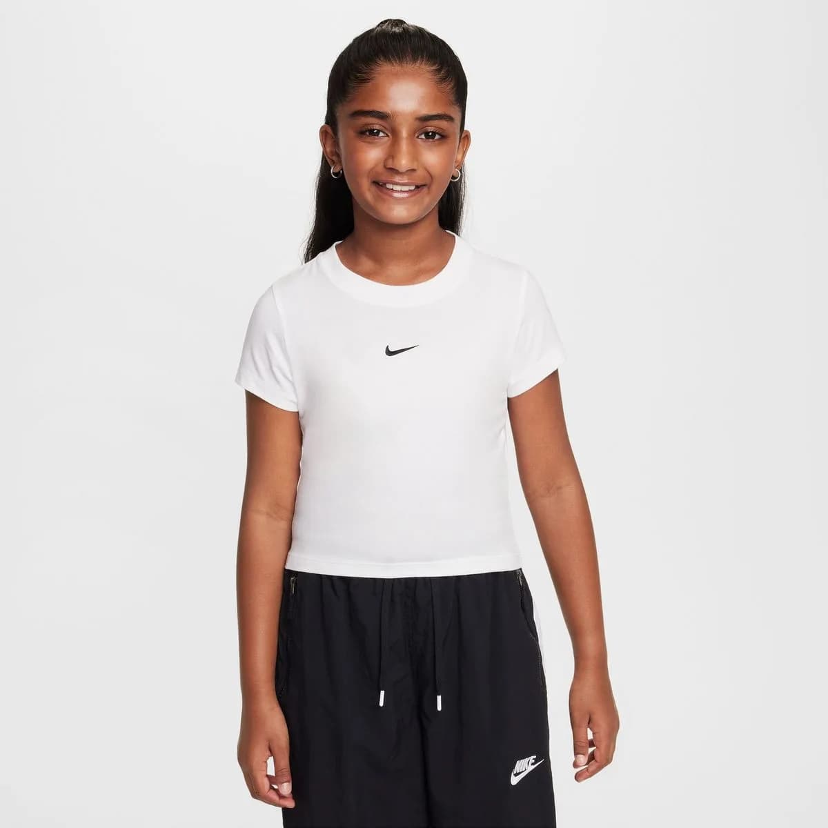 Nike Sportswear Cropped Kinder Sweatshirt, weiß