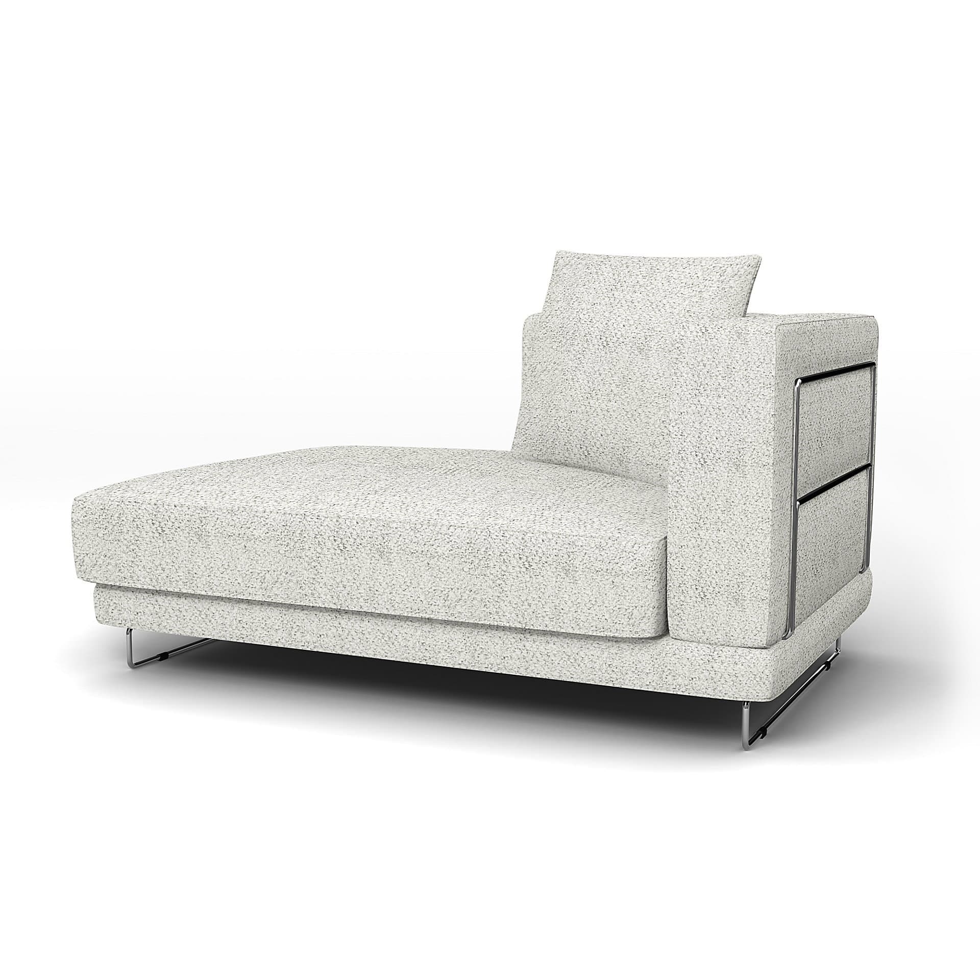 IKEA - Bezug für Récamiere Tylösand, Armlehne links, Ivory, BOUCLÉ & TEXTURIERT - Bemz