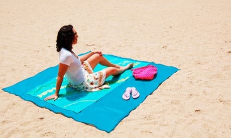 Sandfreies Strandtuch: Blau / 1