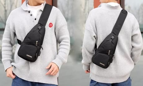Brusttasche: 1 / Grau