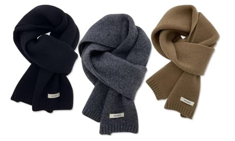 Unisex-Strickschal aus Wolle: Kamel