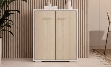 Buffetschrank „Lander“: Weiß und Eiche / Lander L2