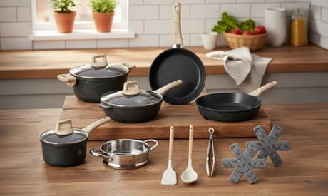 Kochgeschirr-Set: JL-30 in Schwarz