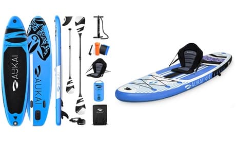 AUKAI Stand-Up-Paddleboard SUP-320-Pro-Ocean: Grau
