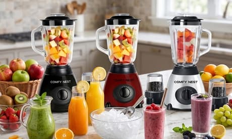 Comfy Nest 2-in-1-Standmixer und Mahlwerk: Rot