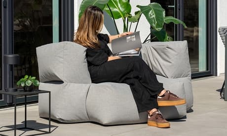 Home Deluxe Outdoor-Sitzsack HEAVEN: Hellgrau
