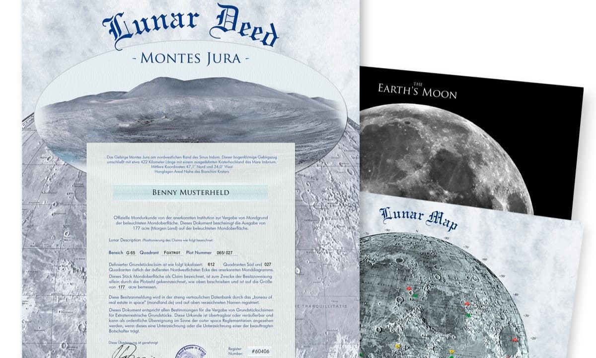 Mondgrundstück als Spaß-Geschenk