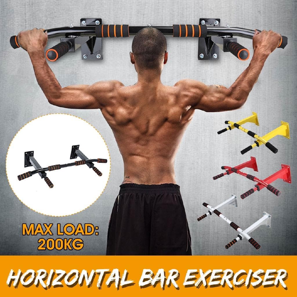 Wandmontierte Hochleistungs-Klimmzugstange Gymnastik-Workout-Training Fitness Pro Halterung Indoor-Sportgeräte Maximal 200KG weiß