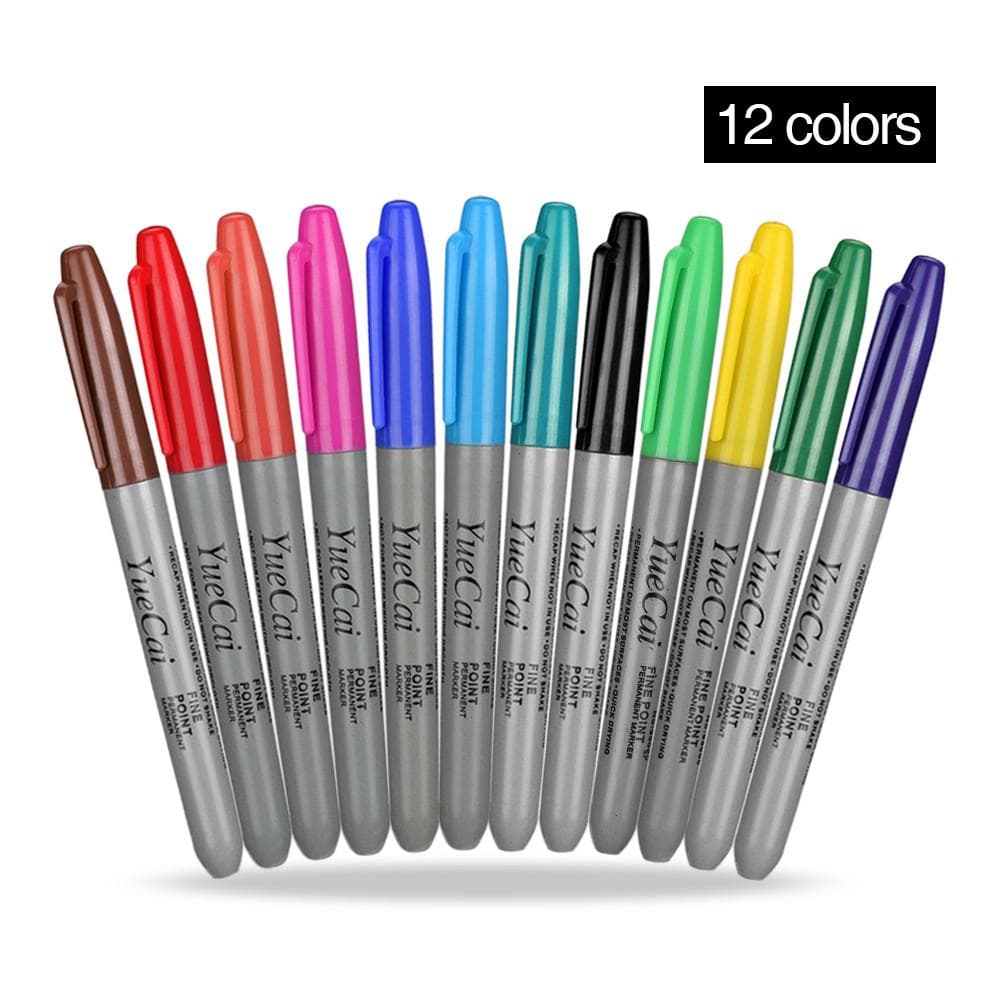 12 Farben Tattoo Marker Pen Wasserdichte Tattoo Stifte Schnell trocknender Tattoo Stift bunt