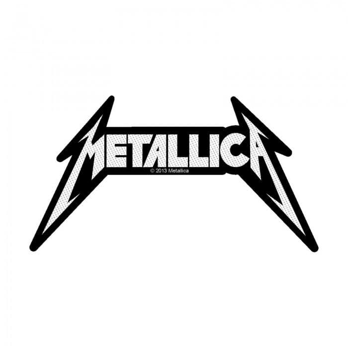 Patch in Form eines Metallica-Logos weiß/schwarz