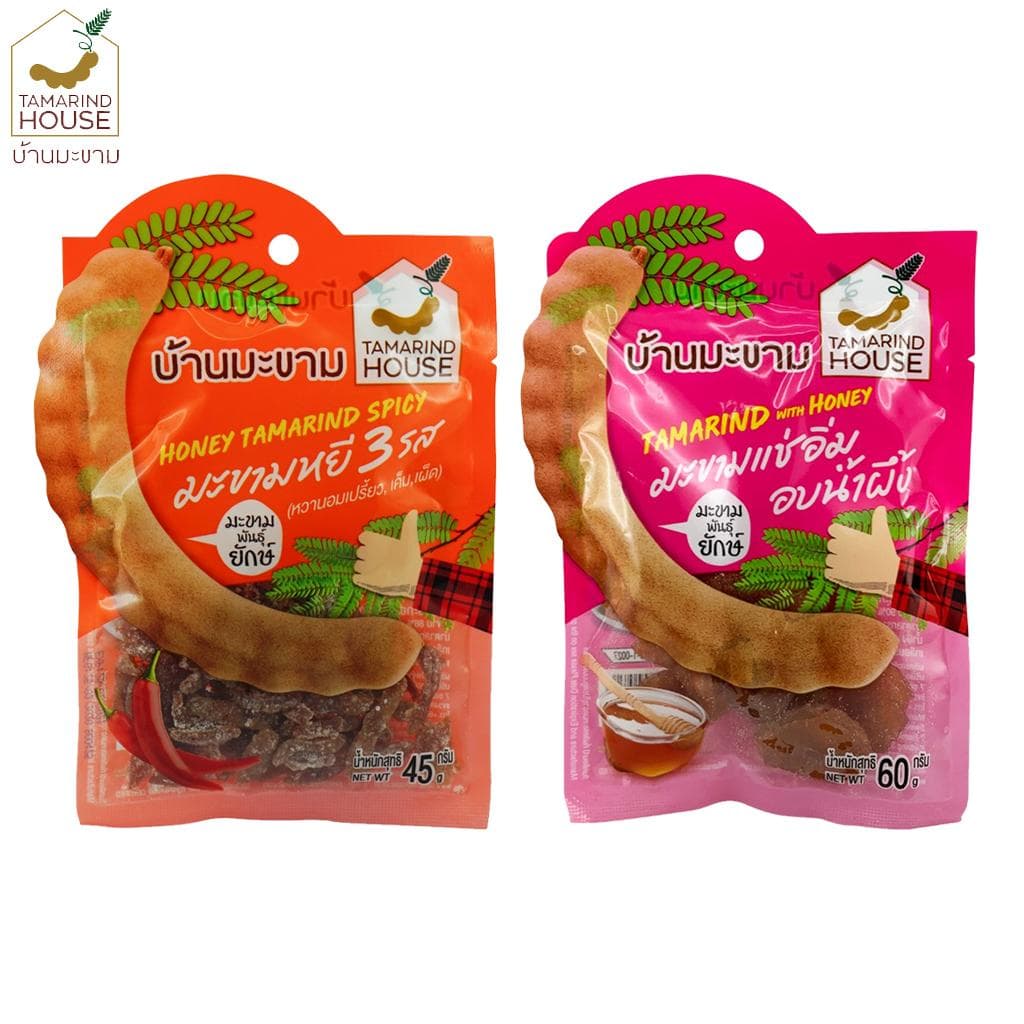 Tamarind House Honey Tamarind Spicy 45 g. / Tamarinde mit Honig 60 g. x 1 / 2 / 3 / 6 / 12 Stück - Thai-Snack
