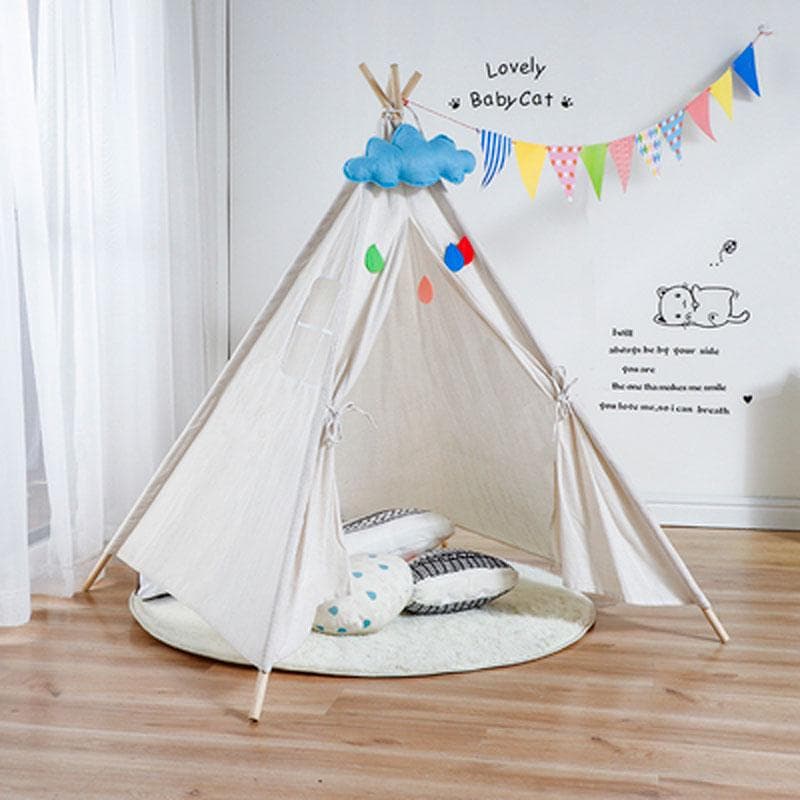 Tragbares indisches Kinderzelt für Kinder, Baumwolle, Carva Tipi Tipi, Kinderzelt, Kinderhaus, Indoor-Spielhaus, 1,1/1,35/1,6/1,8 m
