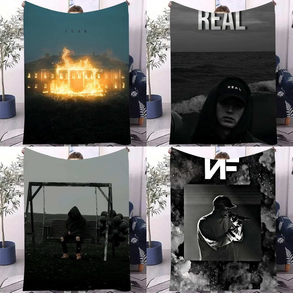 NF FEAR Rapper Decke Design Leicht Für Schlafsäle, Nickerchen, Wohnzimmer, Büro, Sofa, Ganzjahres