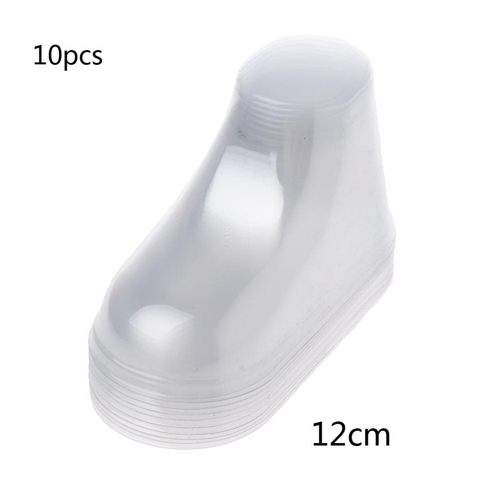 10 Stück durchsichtige Babyfüße aus Kunststoff, Schaufenster, Schuhspanner, Babyschuhe, Schuhe und Socken, 8/9/10,5/11/12 cm, transparent