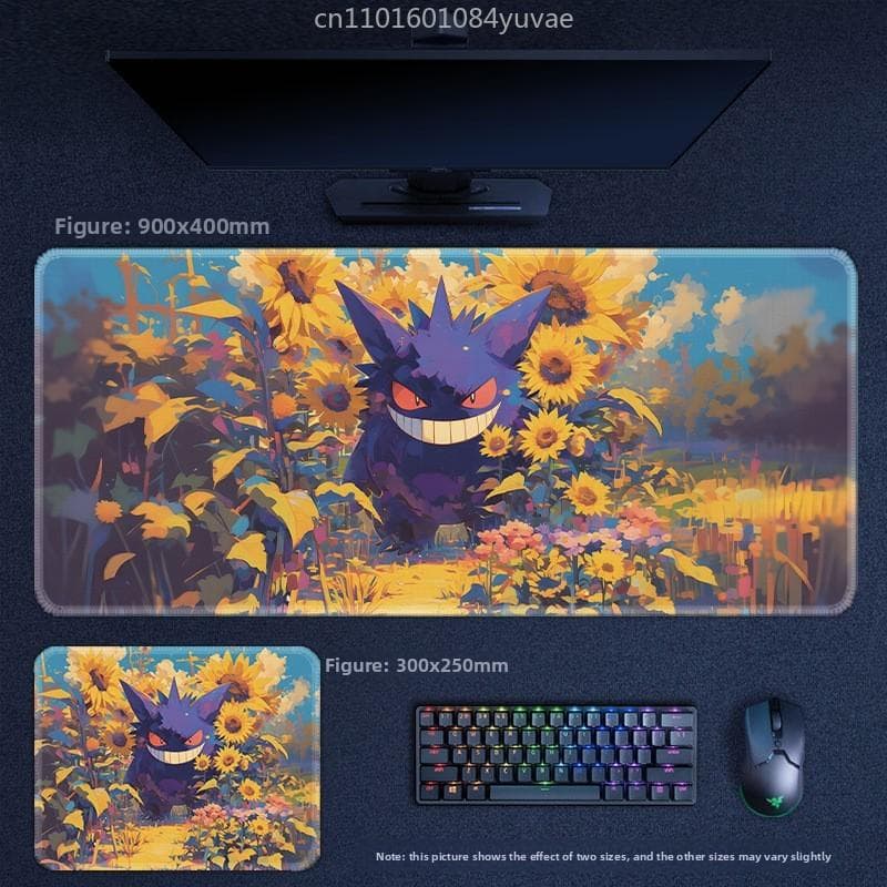 Klassischer Cartoon Anime Pokémon Pikachu Mewtu Evoli Leder Mauspad Lucario Schiggy Guardevoir Tastaturpad Große Spieltischmatte
