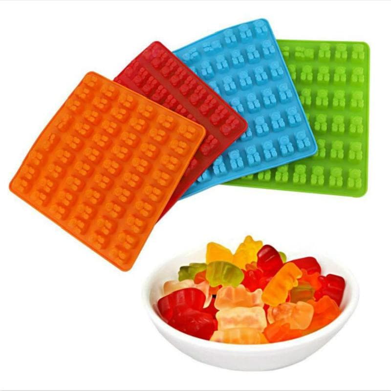 Silikon-Gummibärchen-Schokoladenform, Süßigkeiten-Hersteller, Eiswürfelform, Gelee-Formen, 50 Mulden, Backformen, Kuchen-Werkzeuge, Küchenhelfer
