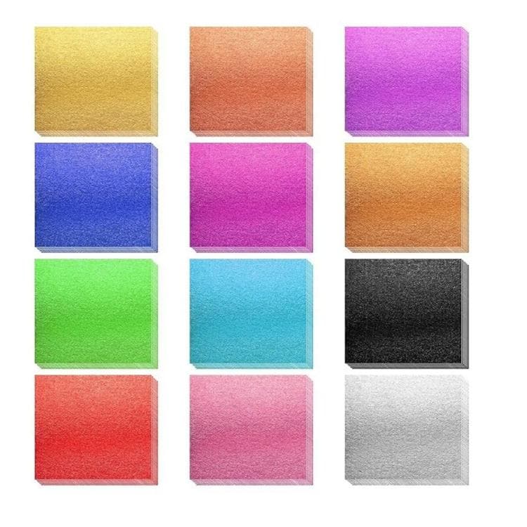 240 Blatt Goldfolienblätter Imitation Blattgold Papier Blattgoldblätter 12 Farben Folienblattpapier für Kunst cm
