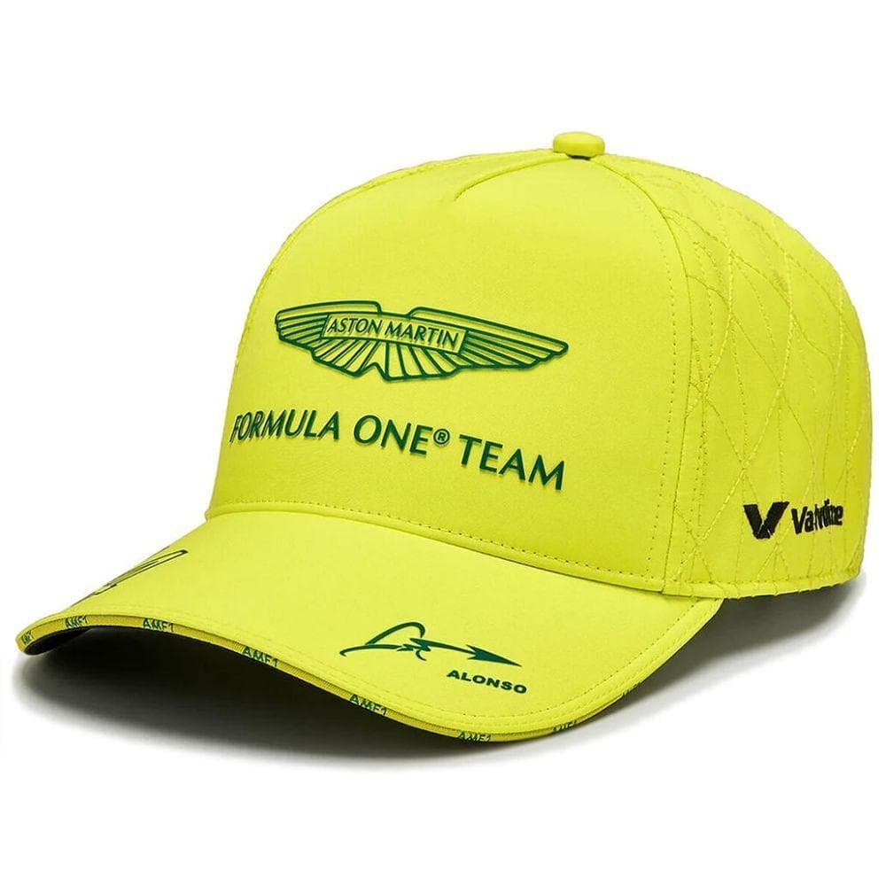Grüne Aston Martin Formel 1 Fernando Alonso OS Kappe yellow