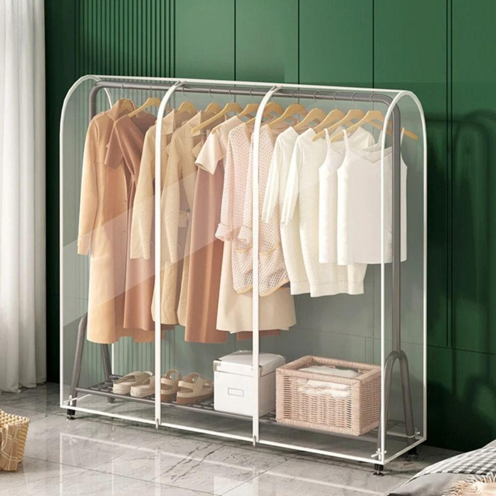 Großer Boden Kleiderständer Staubschutz Wasserdichter Kleidungsschutz Organizer Kleider transparent