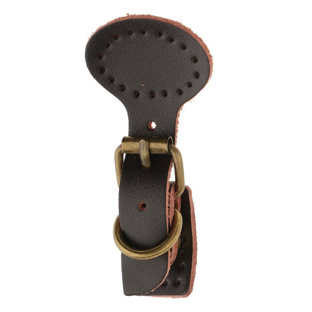 Aufnähen Leder Magnetischer Druckknopf Schnalle Ersatz Tasche Verschluss Herstellen DIY 10x1.5cm dunkelbraune