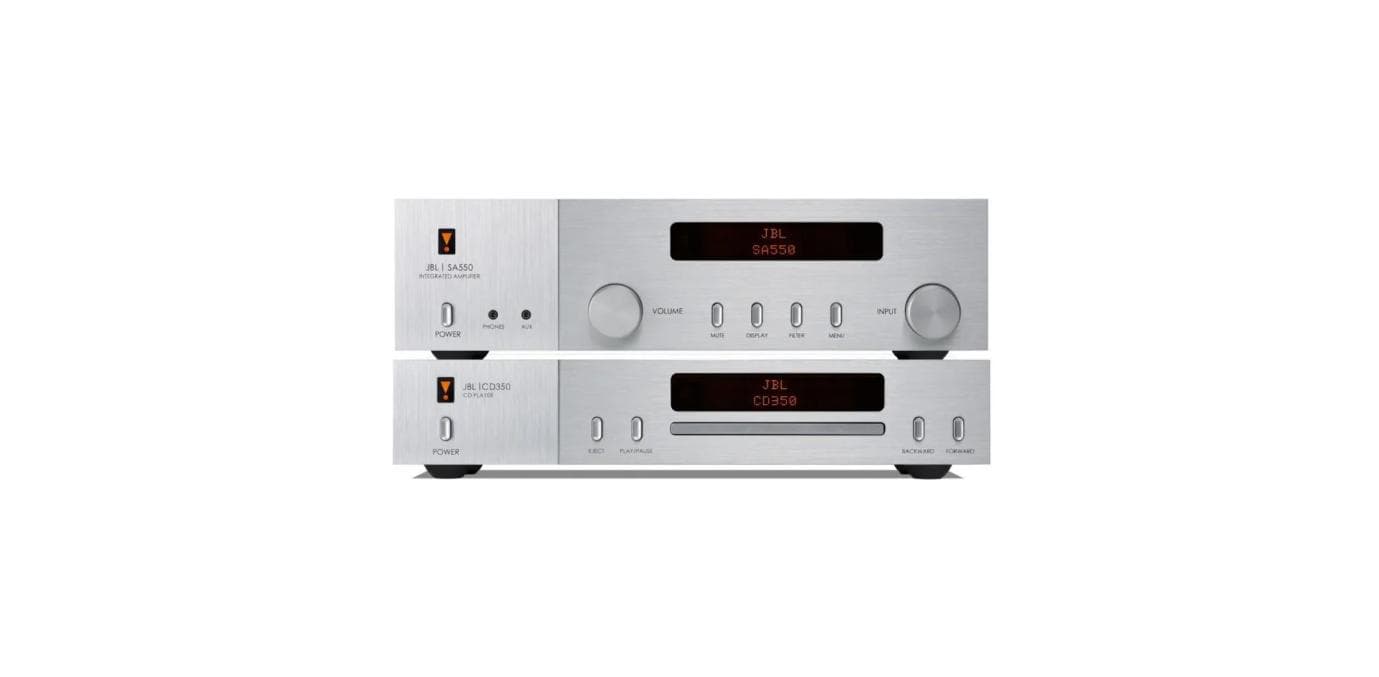 JBL SA550 Classic Stereo-Verstärker + JBL CD350 Classic CD-Player - hochwertiges Stereo-Set weiß