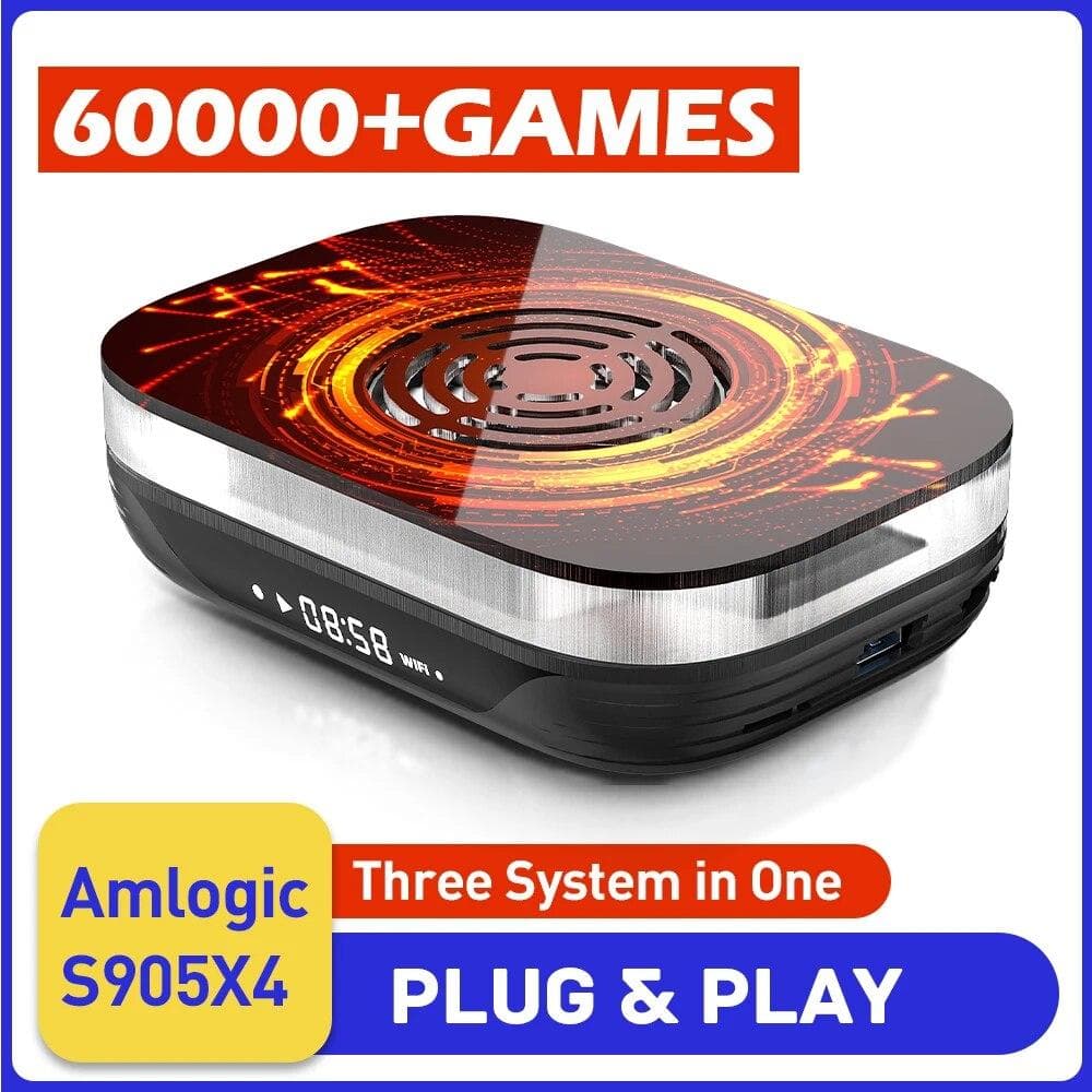 Super Console X4 Plus Retro-Videospielkonsole für Sega Saturn/DC/Arcade/Naomi S905X4 4K TV 11 Box Game Player mit 60000 Spielen